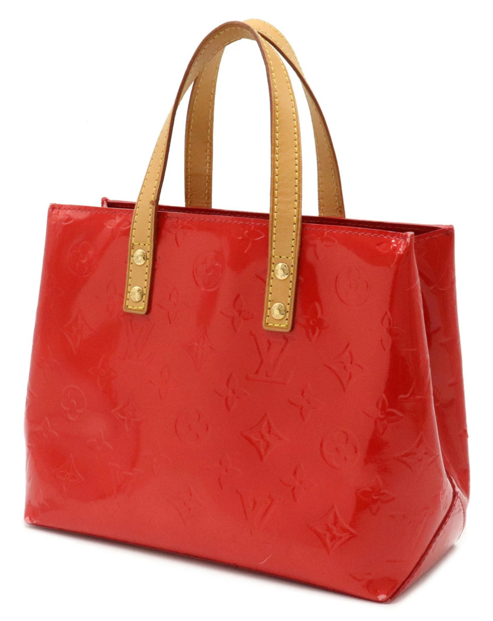 Louis Vuitton Handbag Lead Vernis Bag Red Monogram Rouge Tote